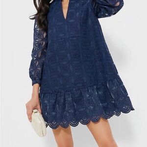 Tuckernuck Palmerston Navy Blue Lace Dress